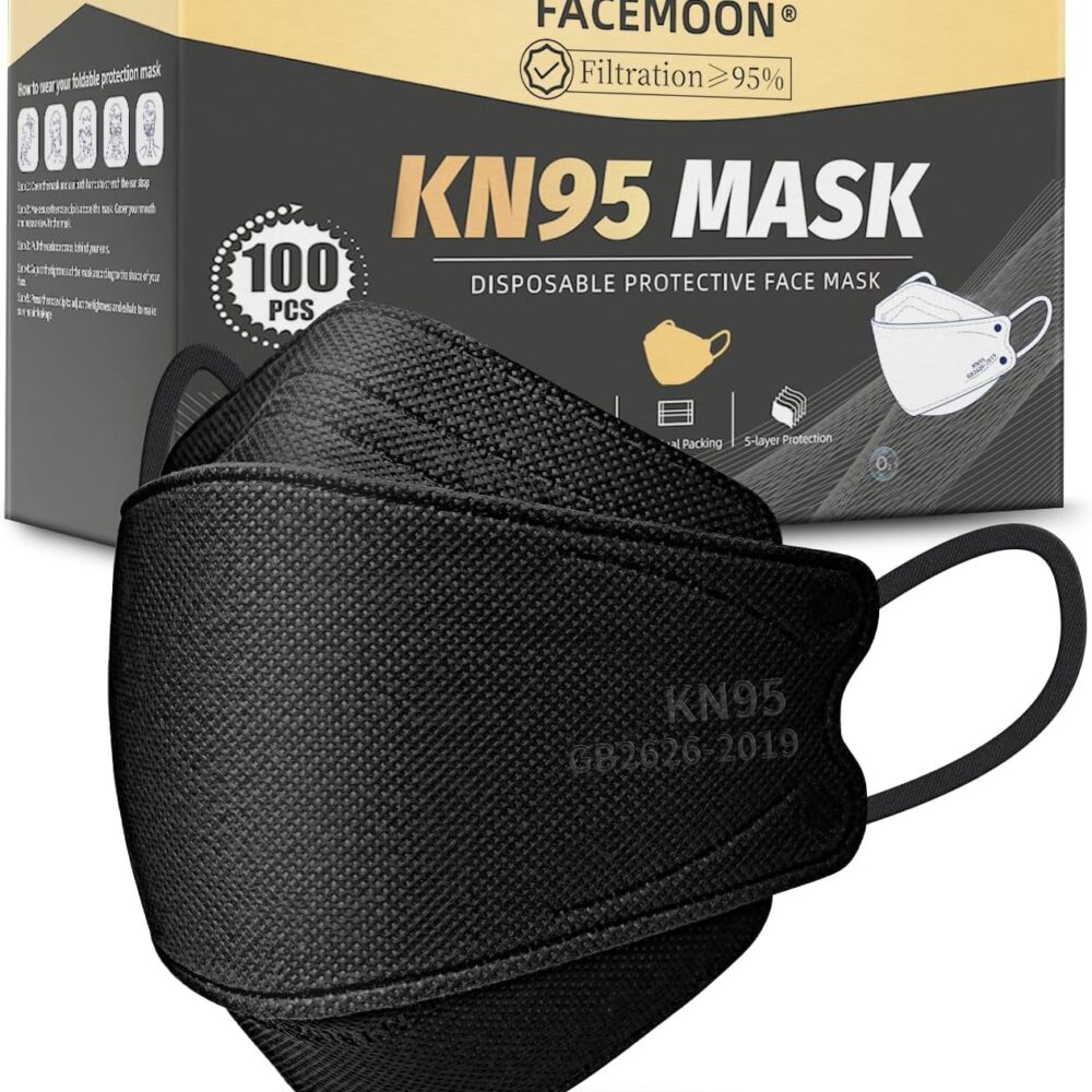 KN95 Face Mask Disposable Adults - 100 Pack 5 Layer Protection Adjustable KN95 Mask Breathable Comfortable Respirator Women Men KN95 Face Mask Individually Wrapped