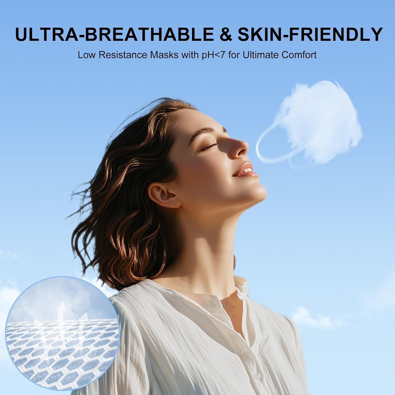 KN95 Face Mask Disposable Adults - 100 Pack 5 Layer Protection Adjustable KN95 Mask Breathable Comfortable Respirator Women Men KN95 Face Mask Individually Wrapped - Image 6