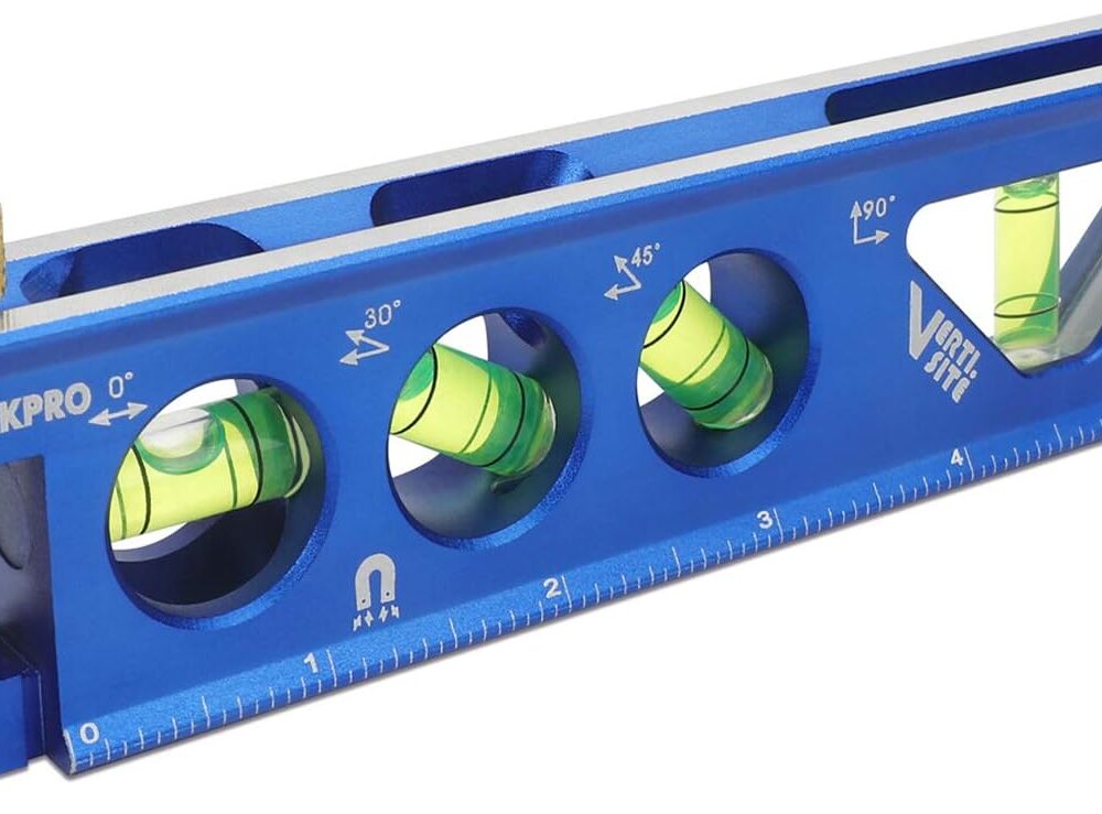 WORKPRO 6-1/2 Inch Magnetic Torpedo Level | Aluminum Alloy Body, Verti-Site 4 Vials for Conduit, Compact Size, Ideal for Electricians, Plumbers & DIYers