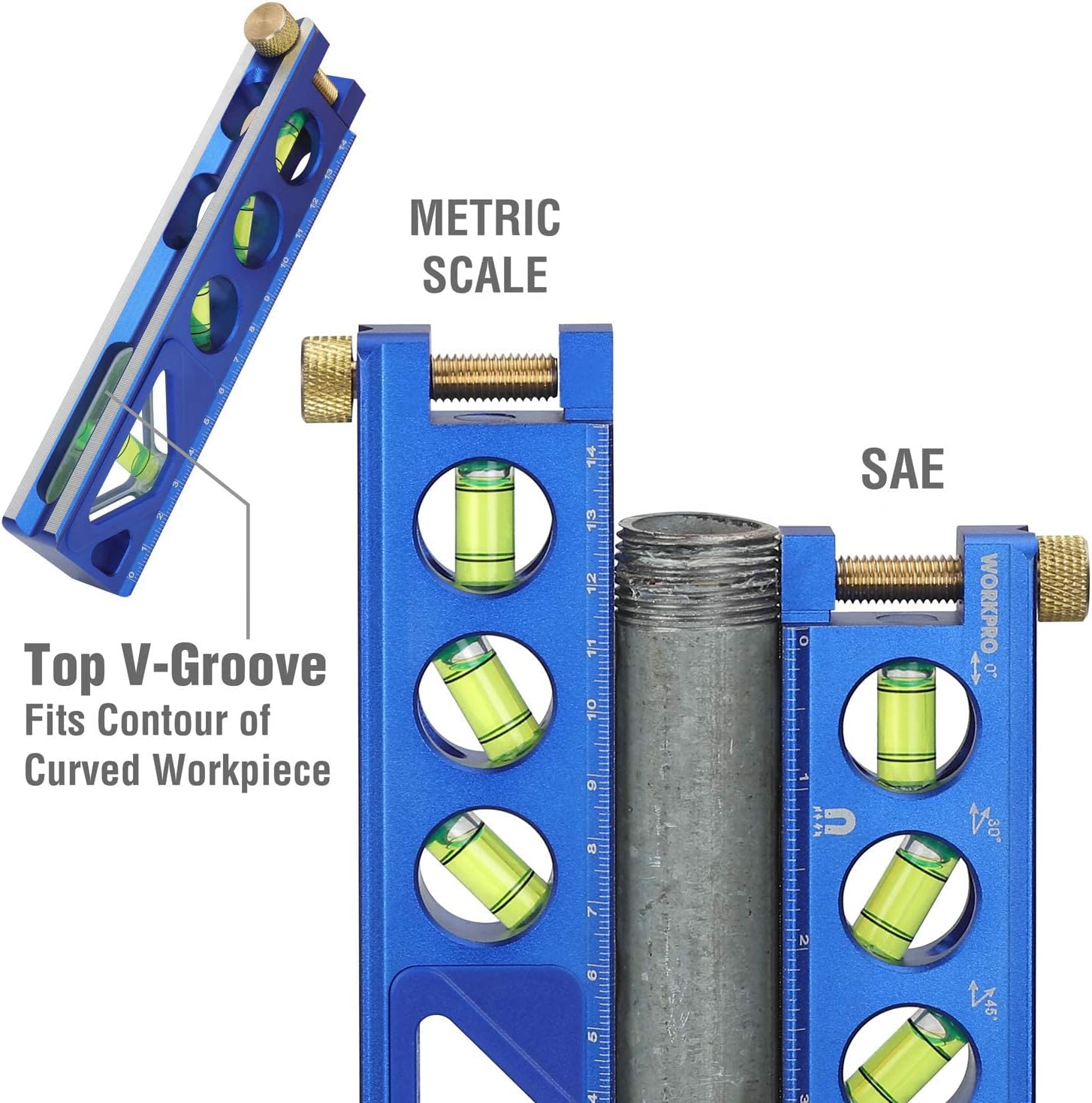 WORKPRO 6-1/2 Inch Magnetic Torpedo Level | Aluminum Alloy Body, Verti-Site 4 Vials for Conduit, Compact Size, Ideal for Electricians, Plumbers & DIYers - Image 4