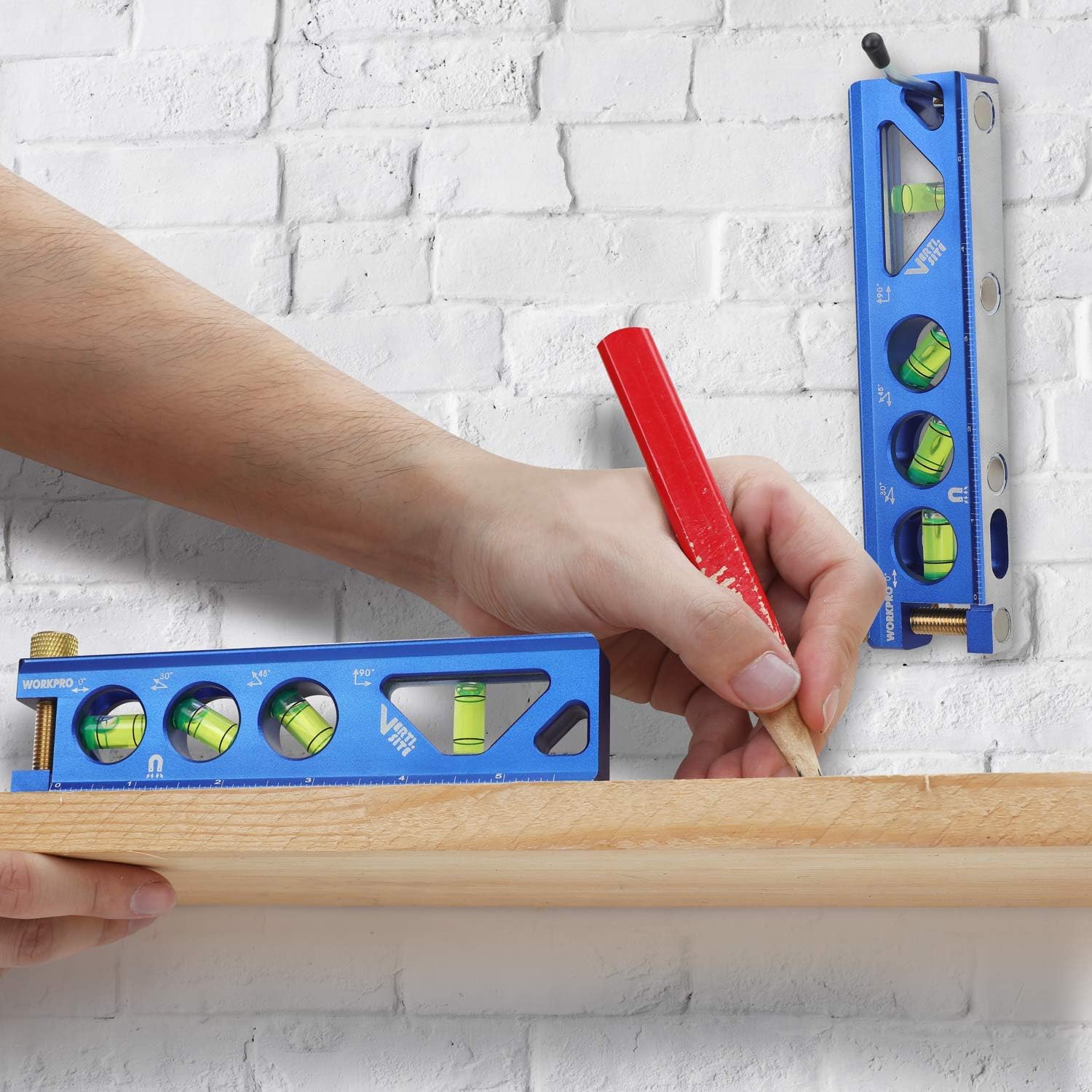 WORKPRO 6-1/2 Inch Magnetic Torpedo Level | Aluminum Alloy Body, Verti-Site 4 Vials for Conduit, Compact Size, Ideal for Electricians, Plumbers & DIYers - Image 6