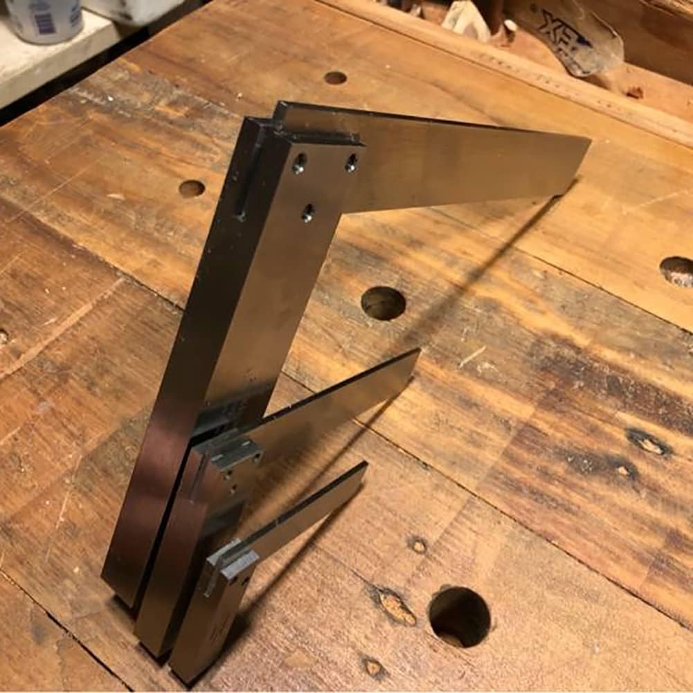 Machinist Square Precision Engineer Wide Seat Square 90 Right Angle Ground Hardened Steel Angle Ruler 4 x 2.5 Inch - Image 7